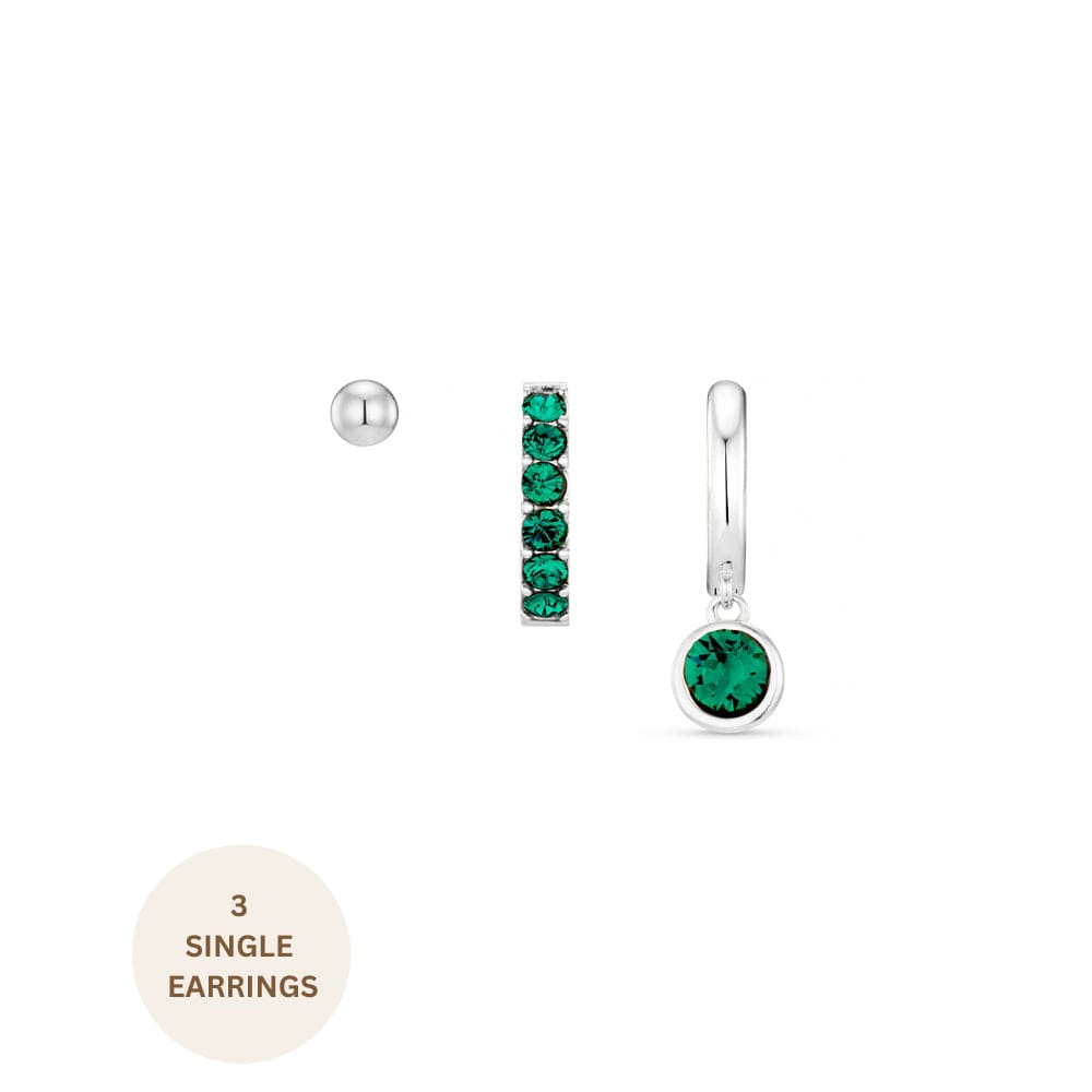Emerald Ear Party Made Swarovski® Crystals