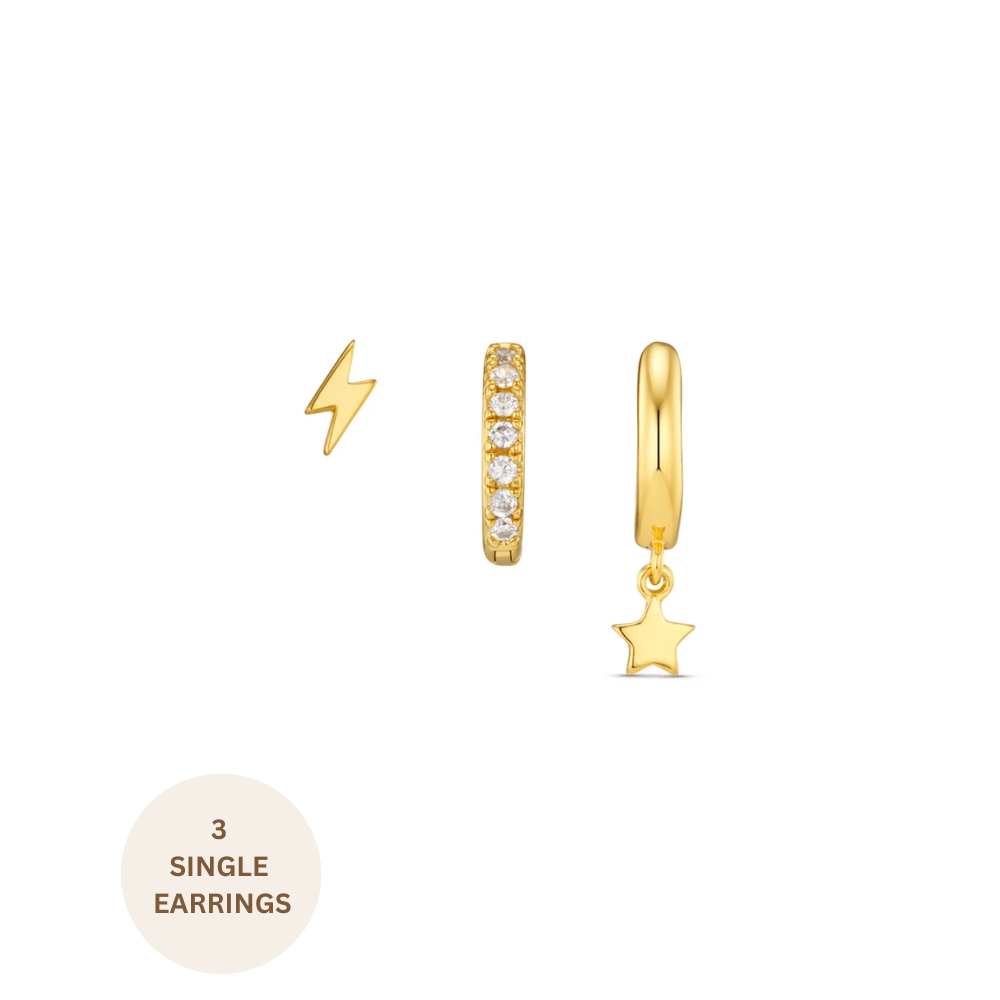Lightning & Star Ear Stacking Set