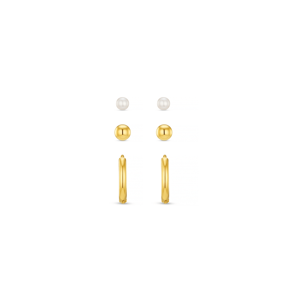 Pearl Stud & Hoop Earring Pack