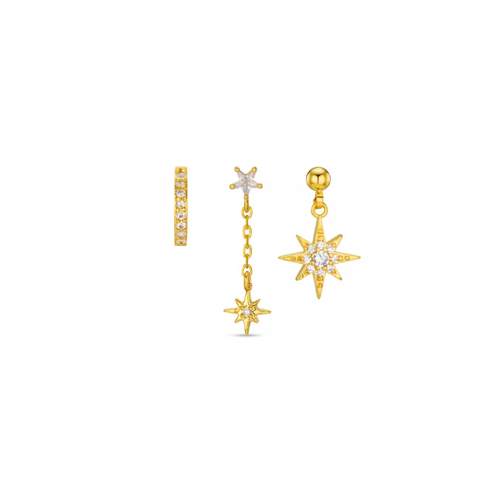 Ear Party Starburst Drop Ear Stacking Set Orelia Jewellery