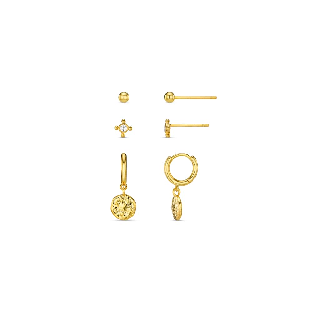 Earring Pack Default Micro Coin Hoop & Stud Ear Stacking Set Orelia Jewellery