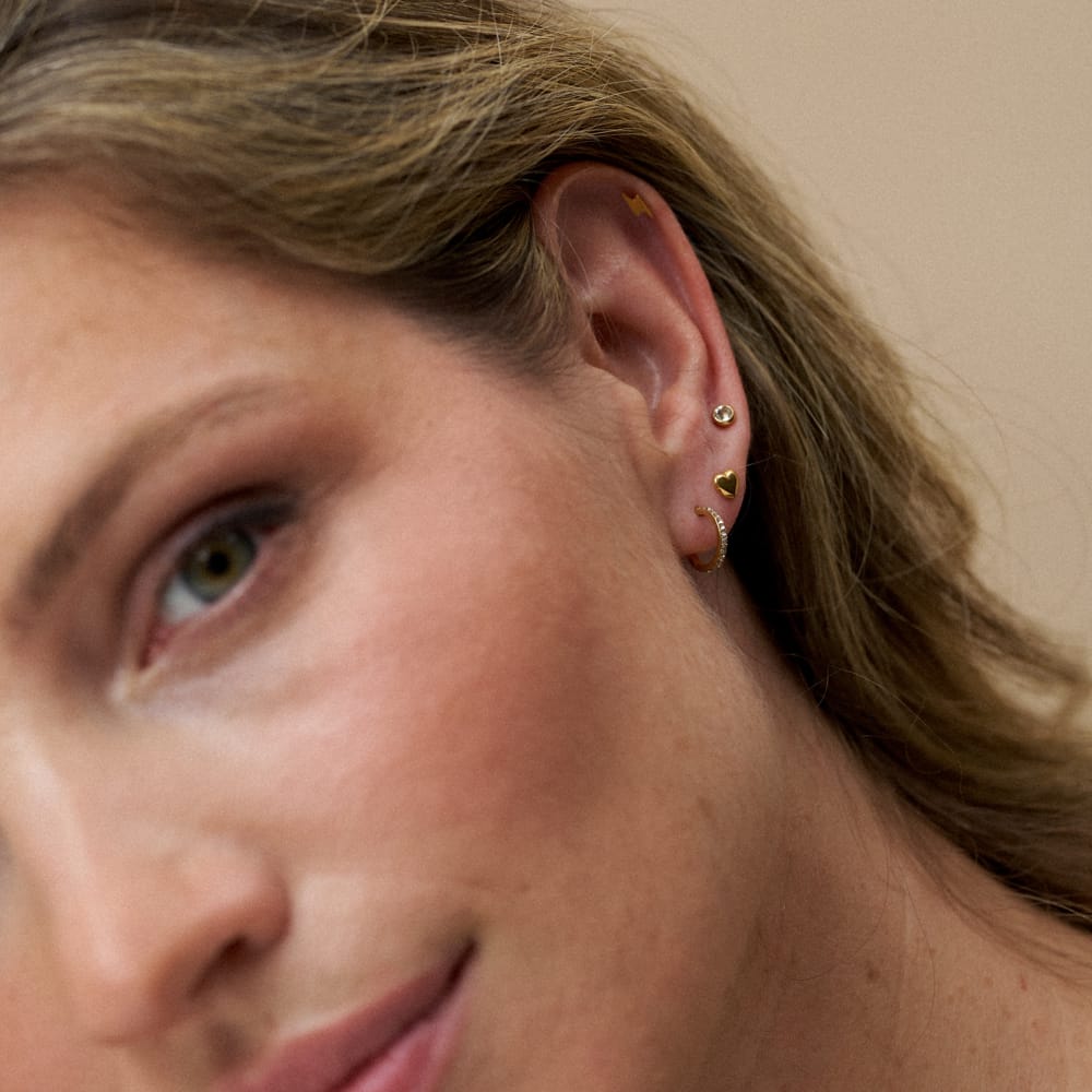 Earring Pack LUXE Heart & Pavé Ear Stacking Set Orelia Jewellery