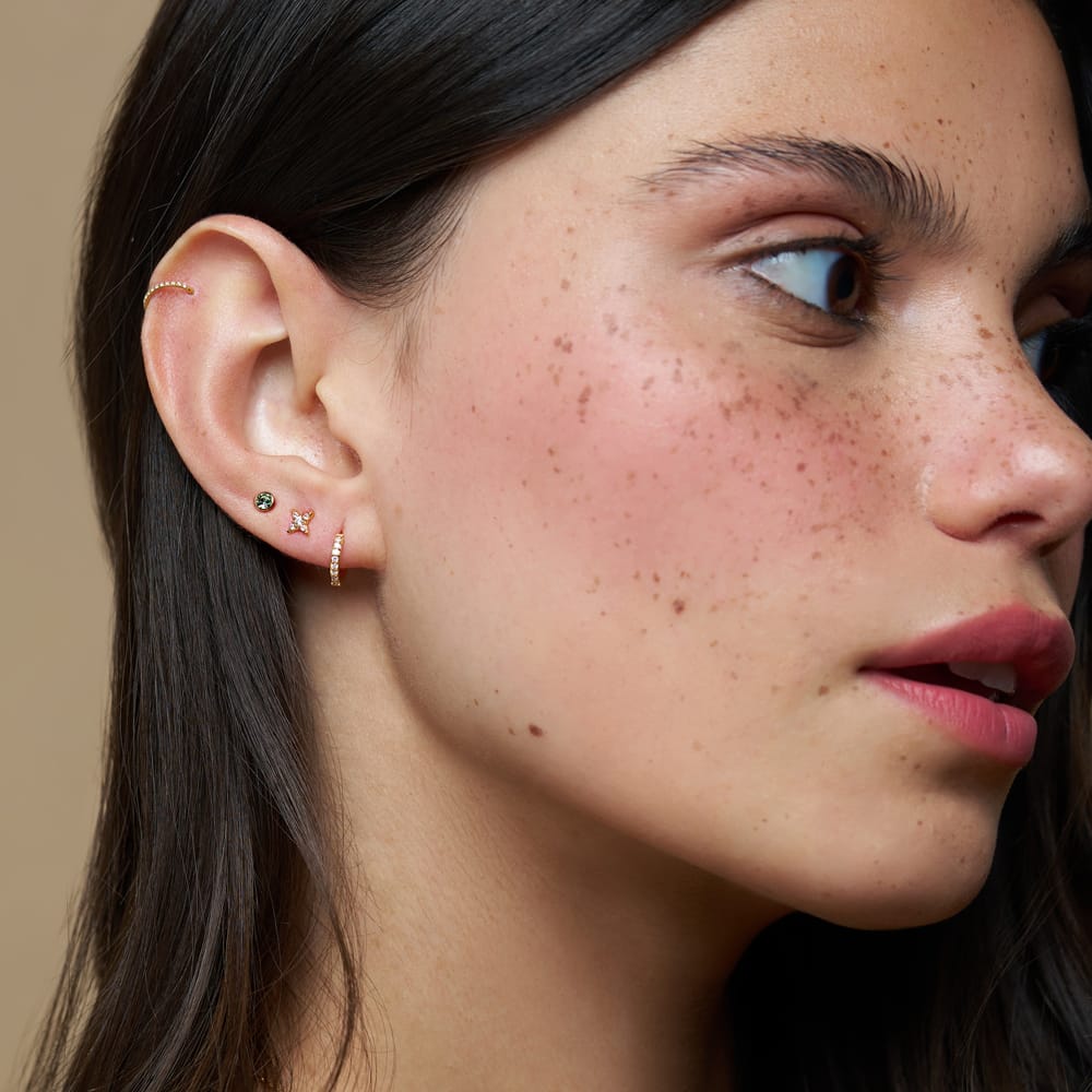 Earring Pack Mixed Pavé Stud & Hoop Ear Stacking Set Orelia Jewellery