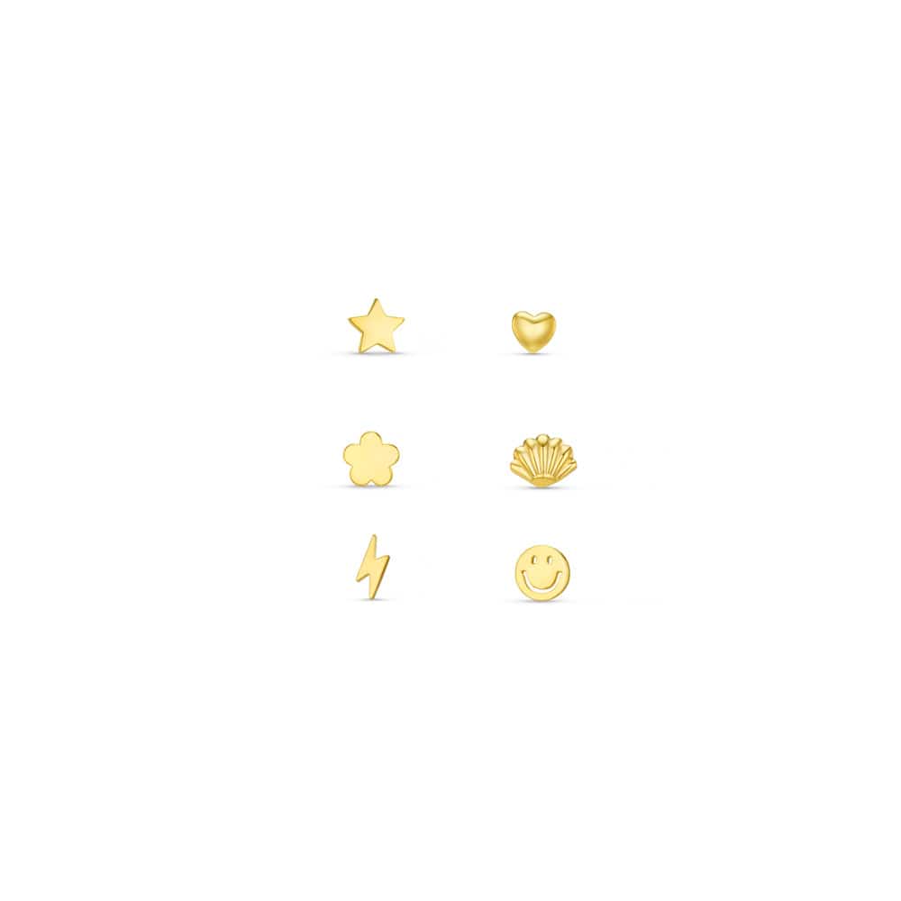 Earring Pack ONE Eclectic Mixed Earring Stacking Set Orelia Jewellery