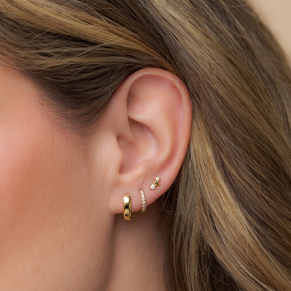 Earring Pack Star Cluster & Classic Hoop Ear Stacking Set Orelia Jewellery