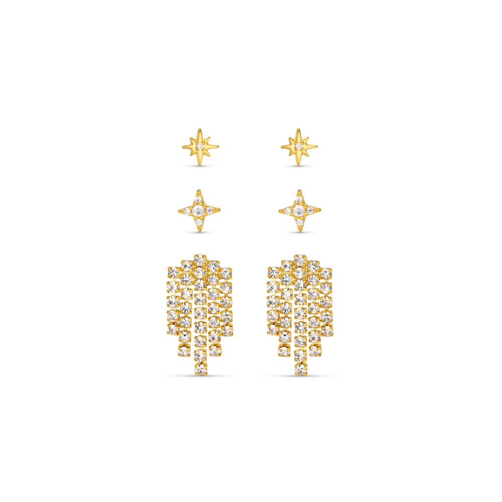 Earring Pack Starburst & Waterfall Ear Stacking Set Orelia Jewellery