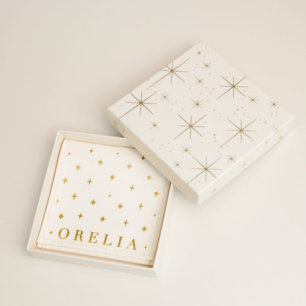 Gift Packaging Starburst Giftbox & Pouch - Cream Orelia Jewellery