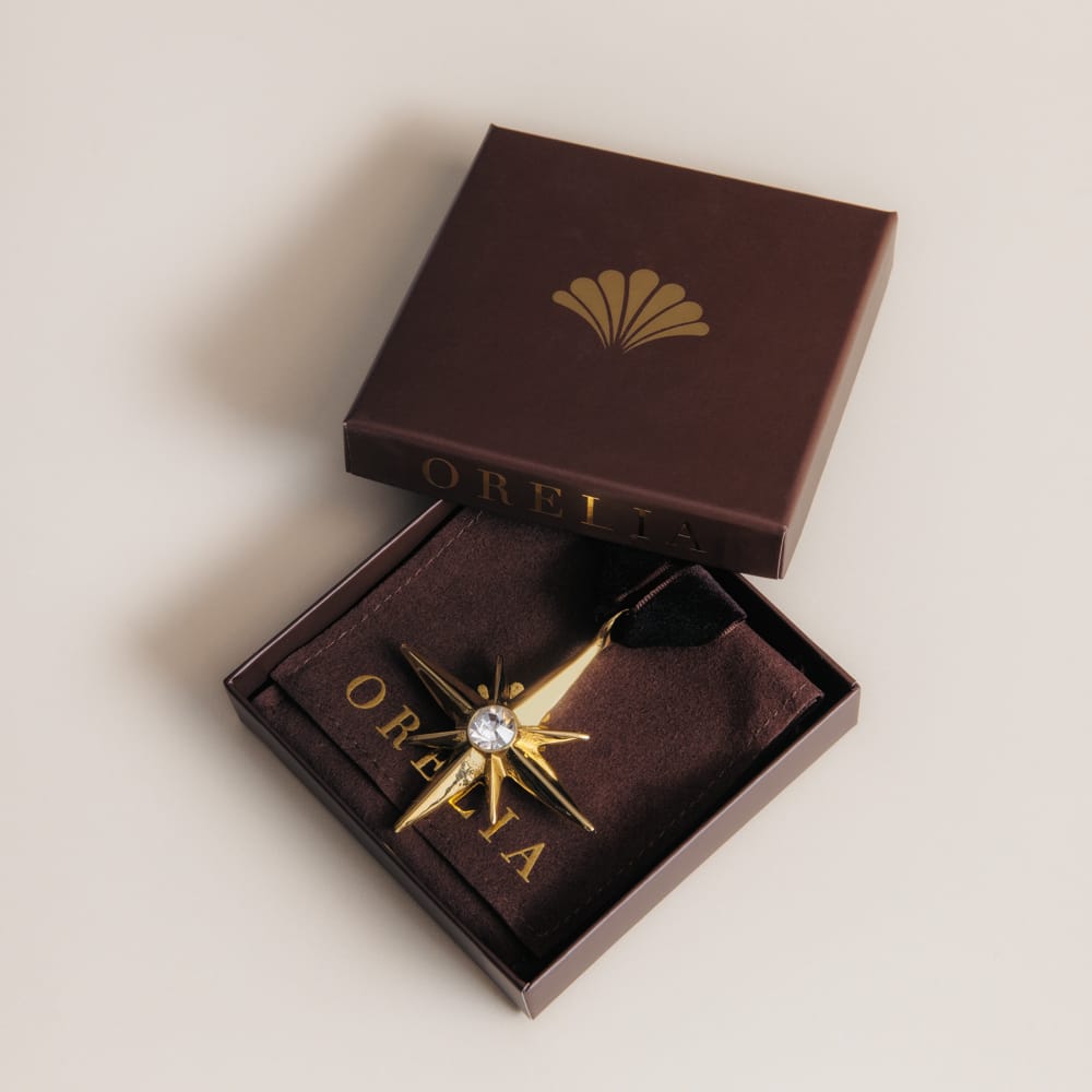 Gifting Other Crystal Star & Velvet Ribbon Christmas Decoration Orelia Jewellery