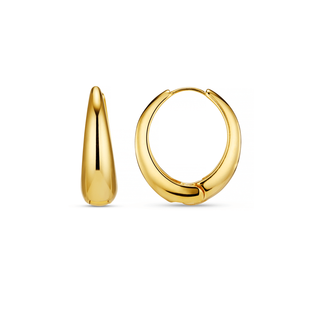 Large Tapered Hoop Earrings