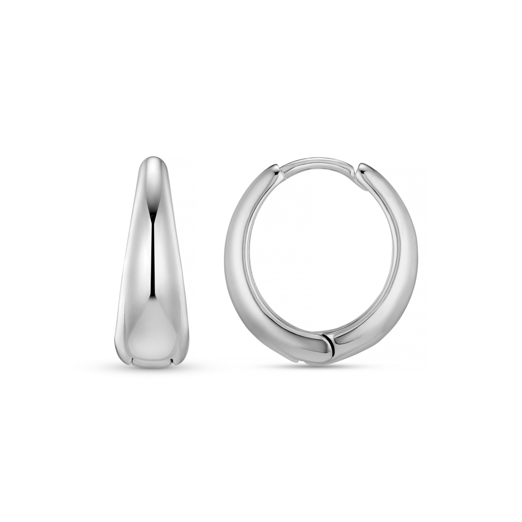 Large Tapered Hoop Earrings