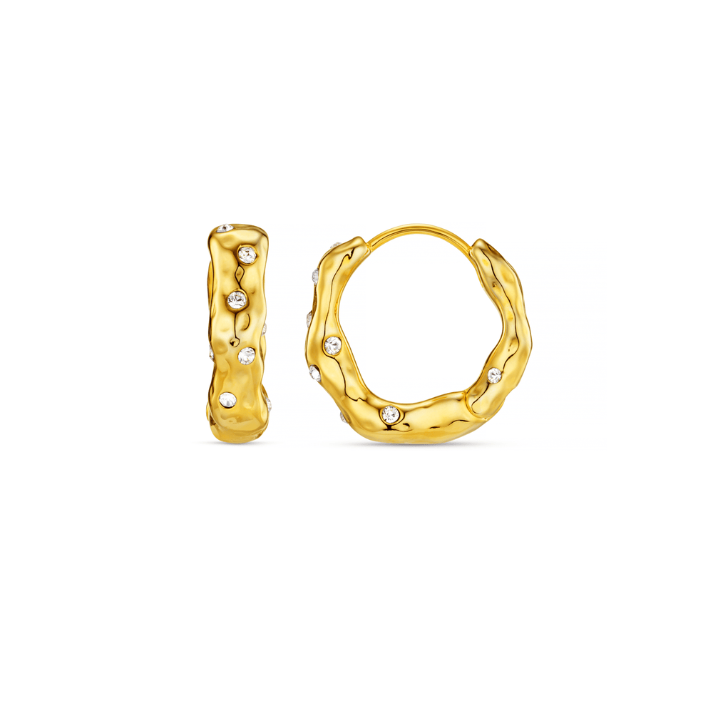Hoop Earrings Molten Mid-Sized Hoop Earrings Made With Swarovski® Crystals Orelia Jewellery