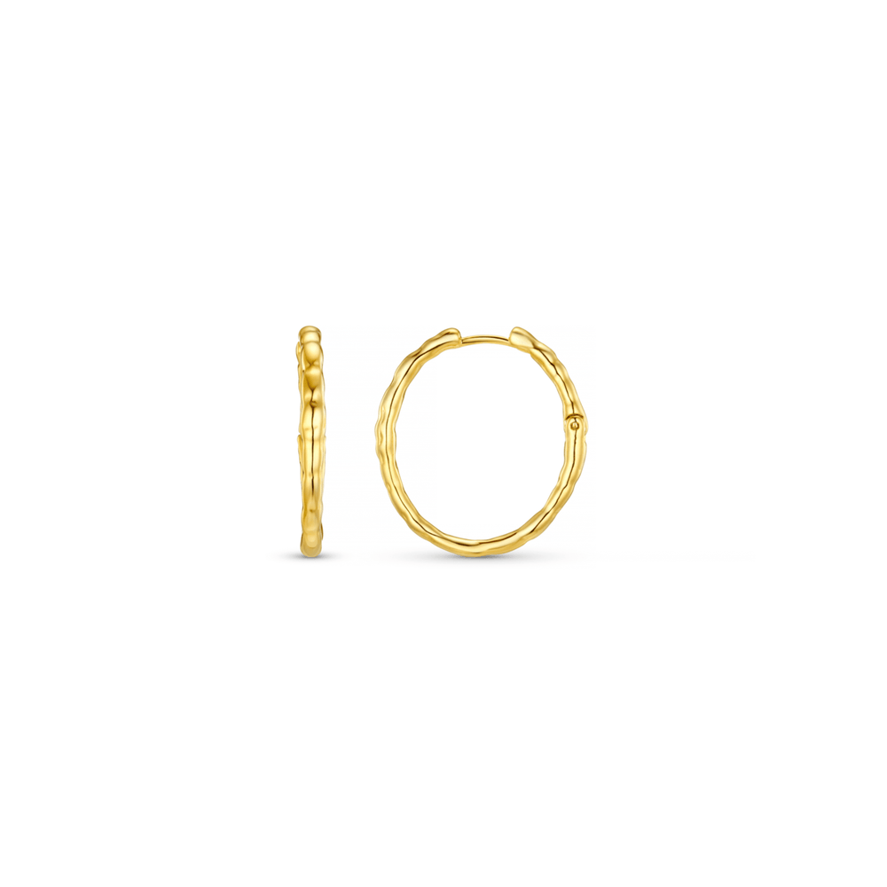 Hoop Earrings Polished Molten Oval Mid Size Hoop Earrings Orelia Jewellery
