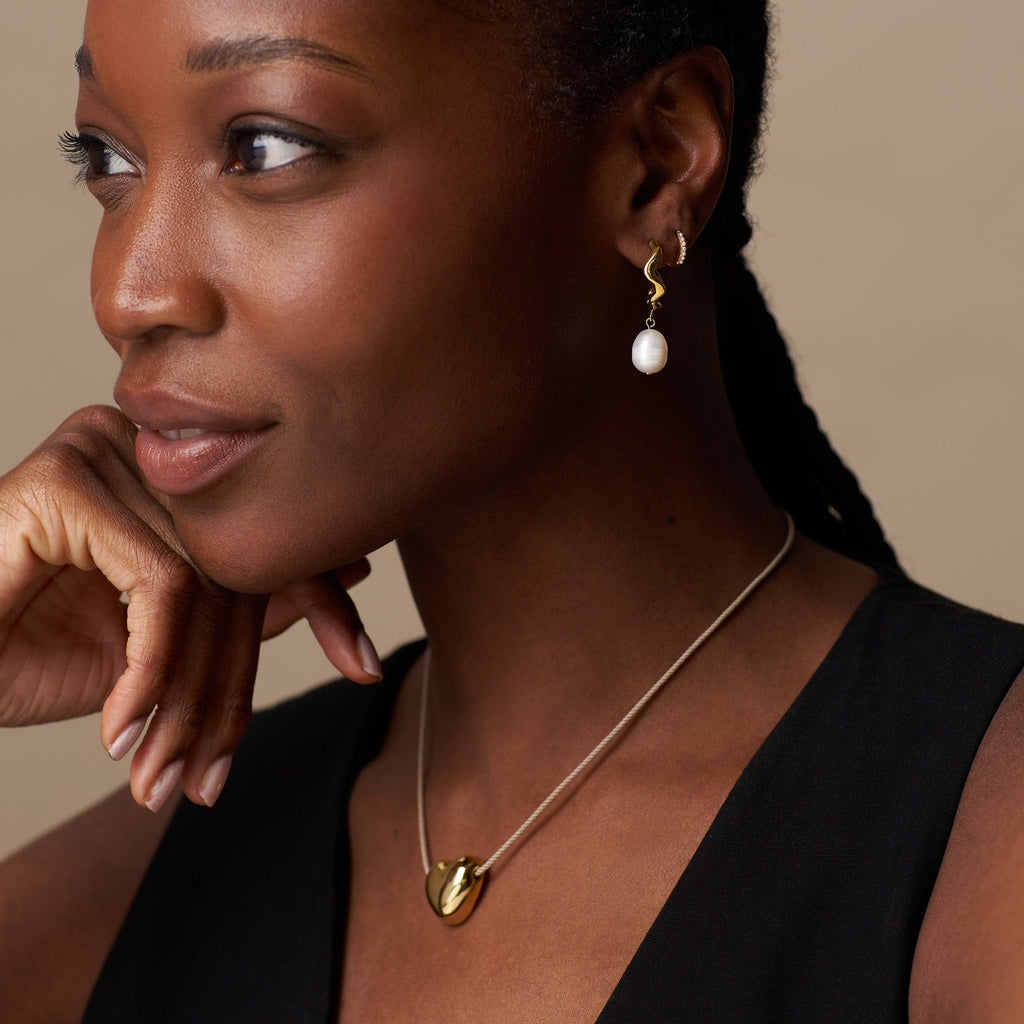 Pearl Mini Micro Hoop Earrings