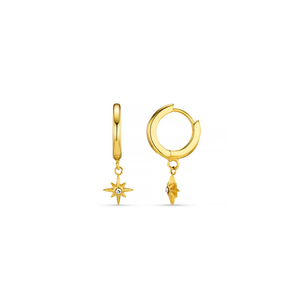 Huggie Hoop LUXE Petite Starburst Huggie Hoop Earrings Orelia Jewellery