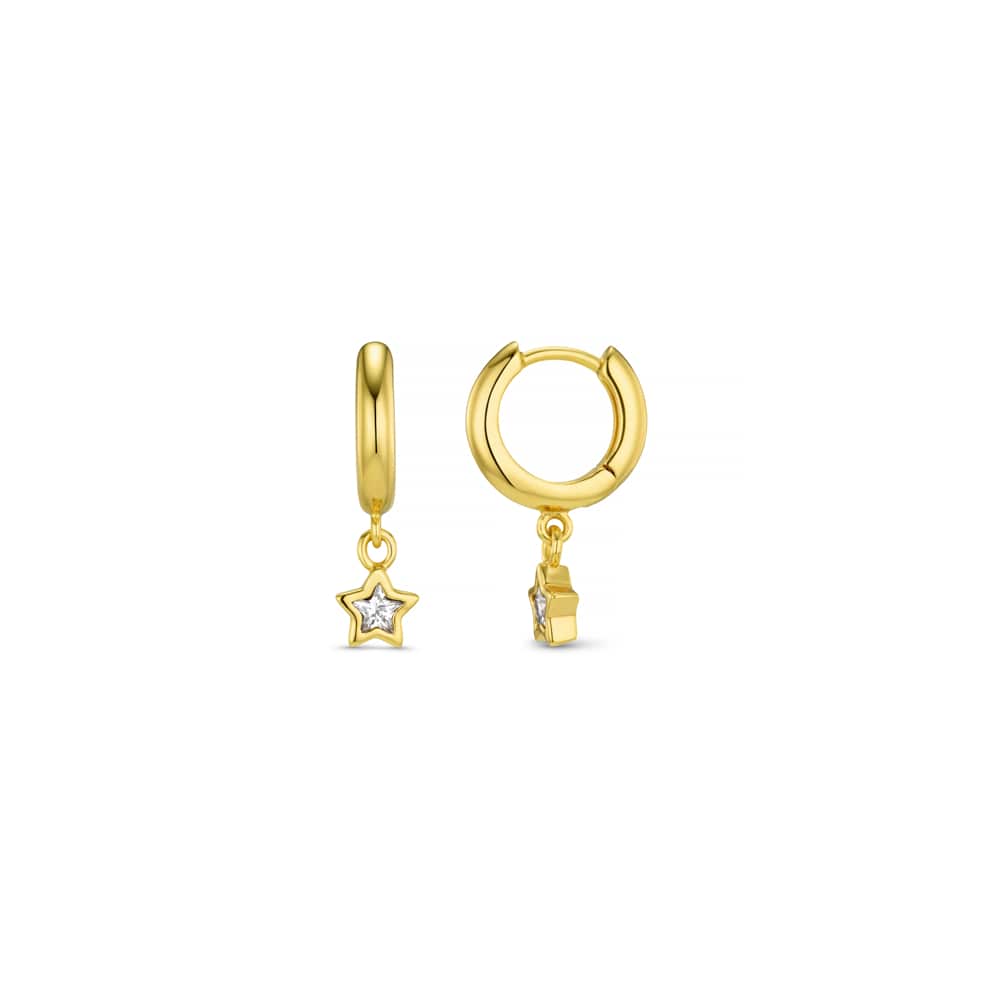 Huggie Hoop Petite Star Charm Huggie Hoop Earrings Orelia Jewellery
