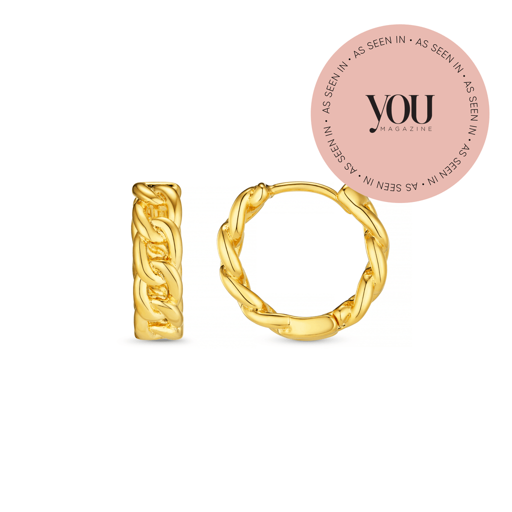Chain Huggie Hoop Earrings