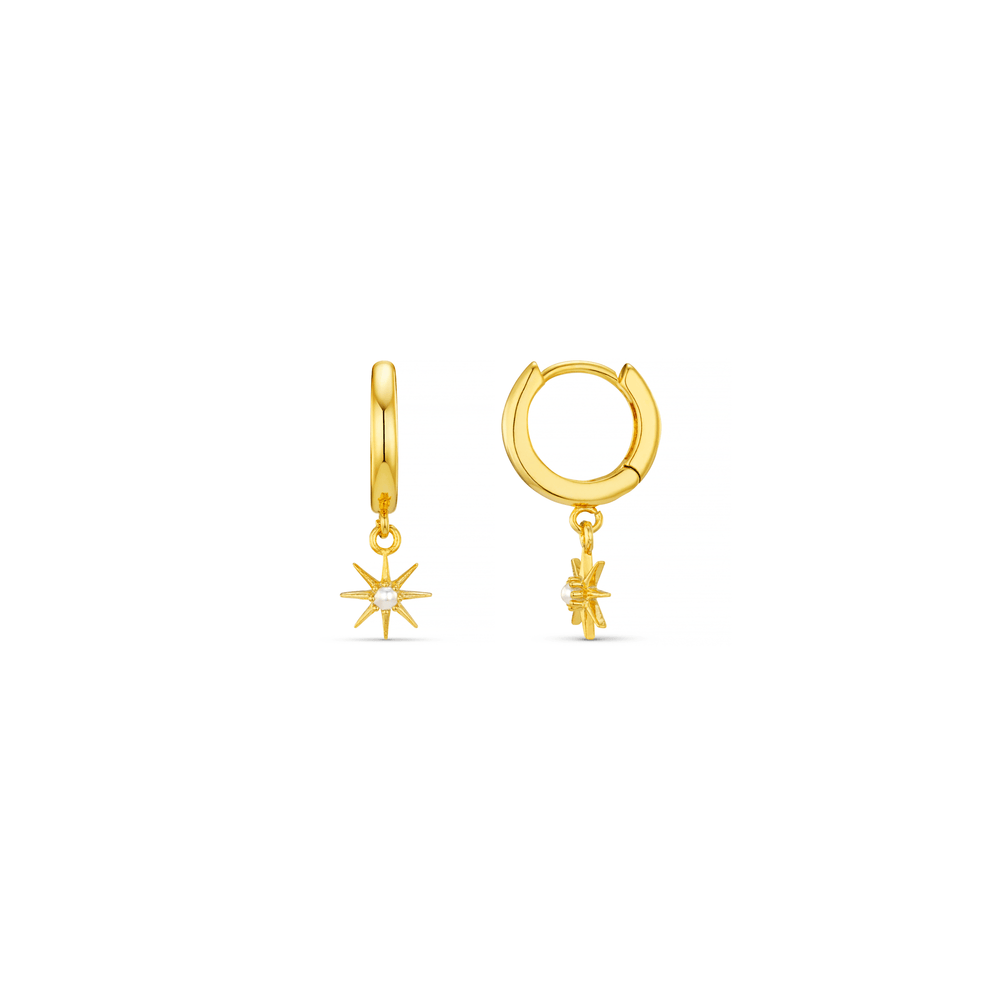 Huggie Hoops June Birthstone Pearl Huggie Hoop Earrings Orelia Jewellery