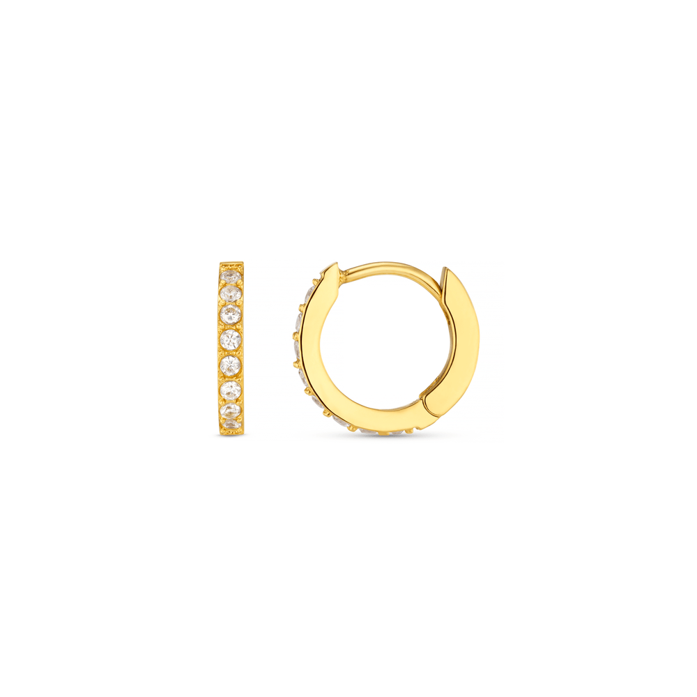 Huggie Hoops LUXE Pavé Huggie Hoop Earrings - Gold Orelia Jewellery