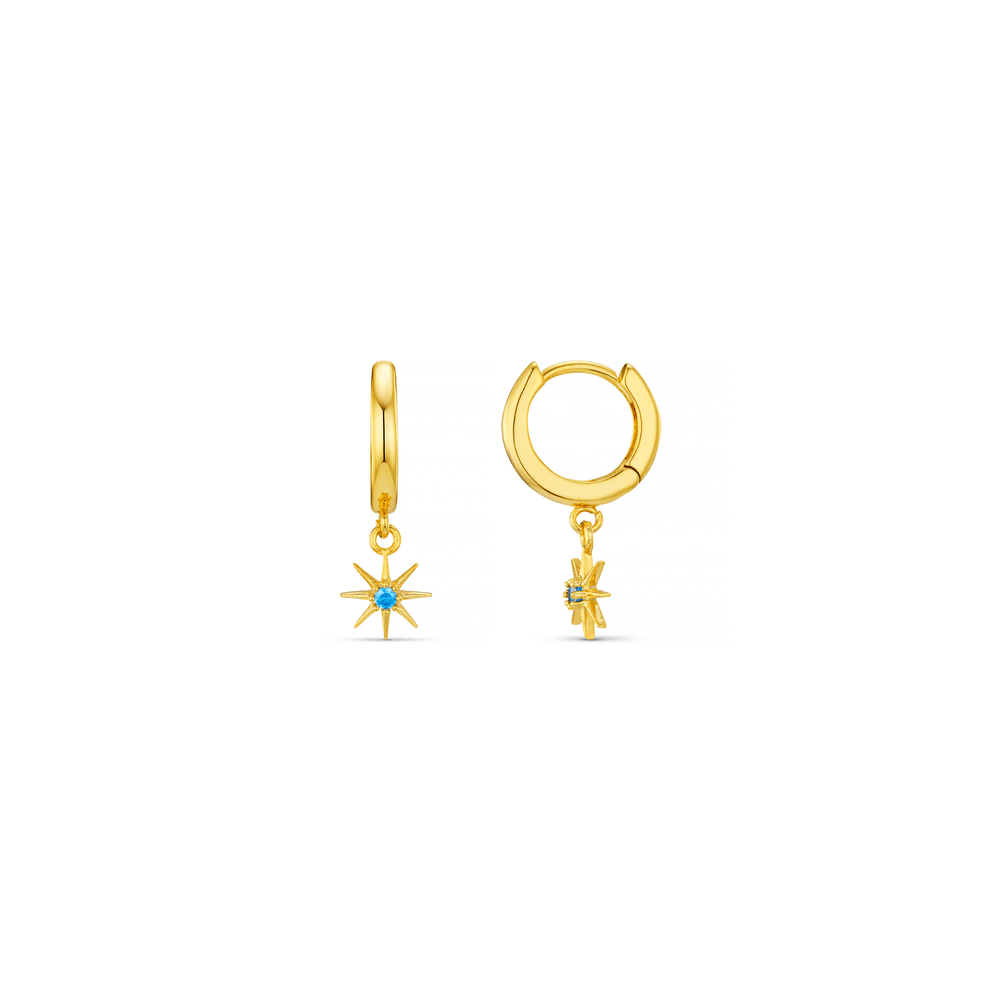 Huggie Hoops March Birthstone Aquamarine Huggie Hoop Earrings Orelia Jewellery