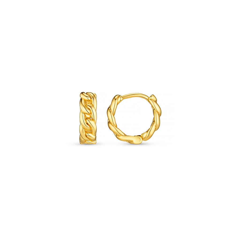 Mini Chain Huggie Hoop Earrings