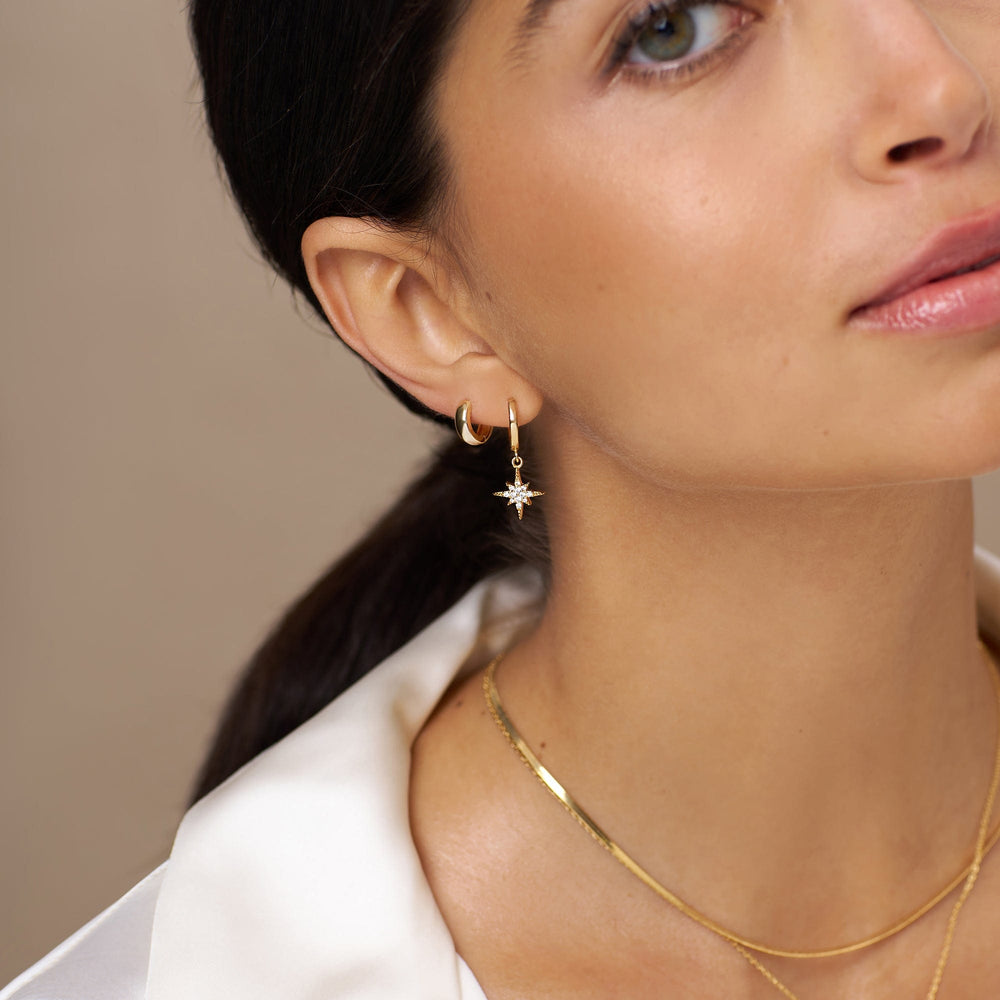 Huggie Hoops Mini Domed Clean Huggie Hoop Earrings - Gold Orelia Jewellery
