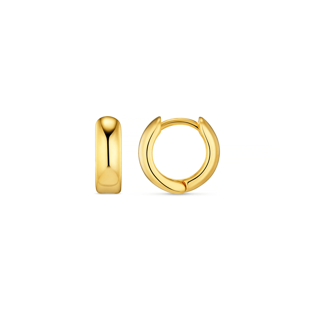 Mini Domed Clean Huggie Hoop Earrings
