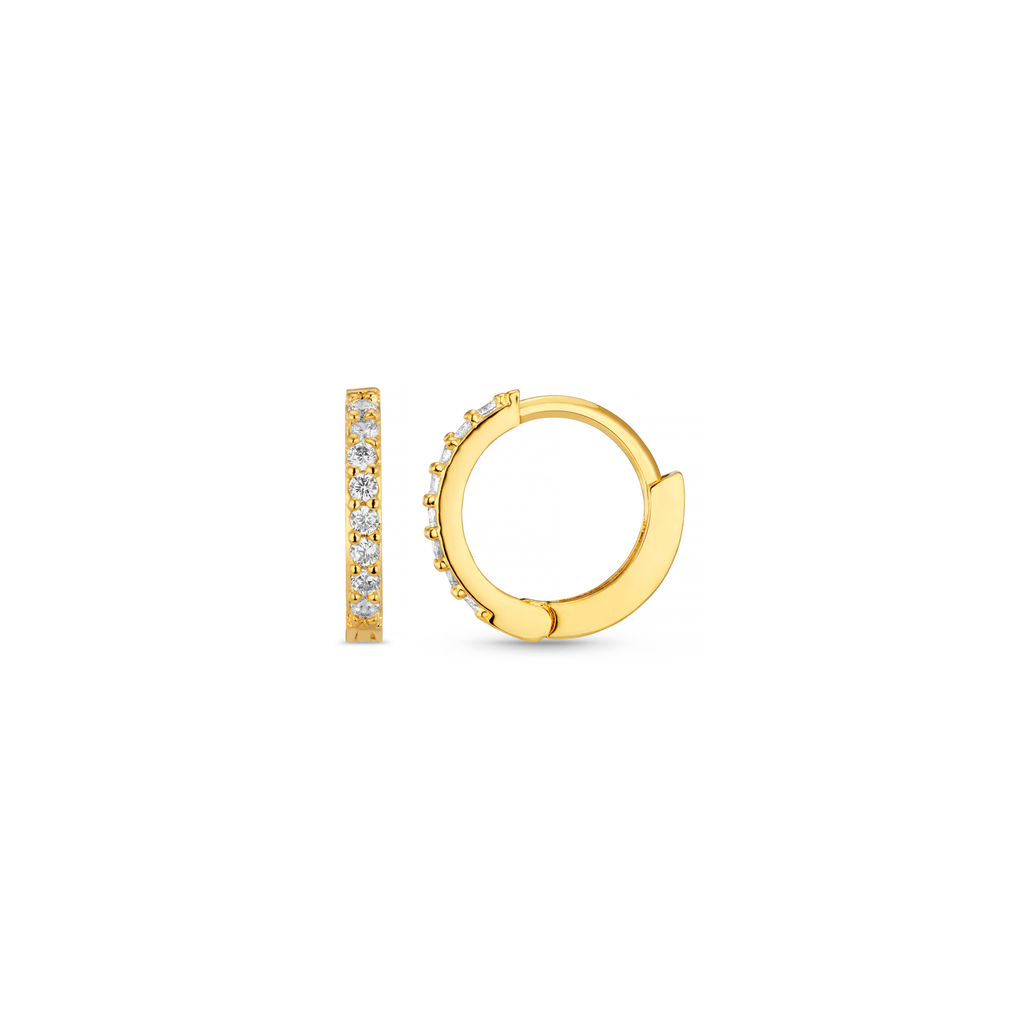Pavé Mini Micro Hoop Earrings