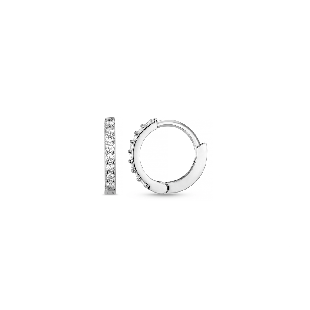 Pavé Mini Micro Hoop Earrings