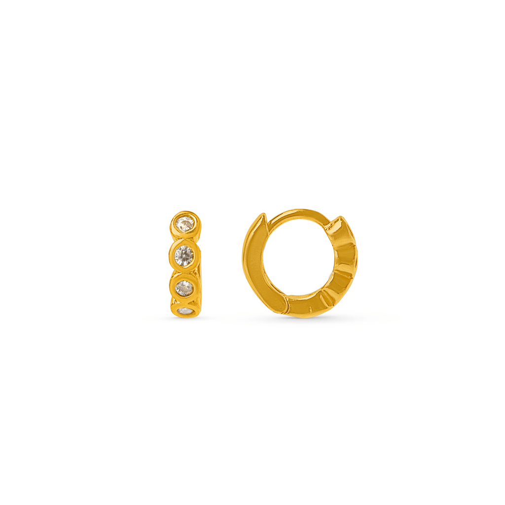 Tiny Pavé Micro Hoop Earrings