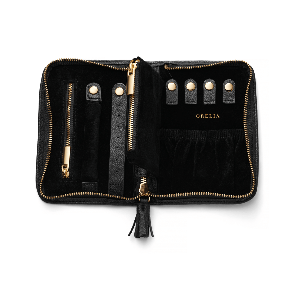 Jewellery Storage Black Jewellery Travel Wallet Orelia Jewellery