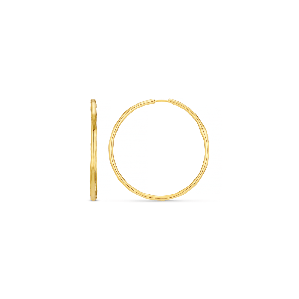 Large Hoop Polished Molten Large Hoop Earrings Orelia Jewellery