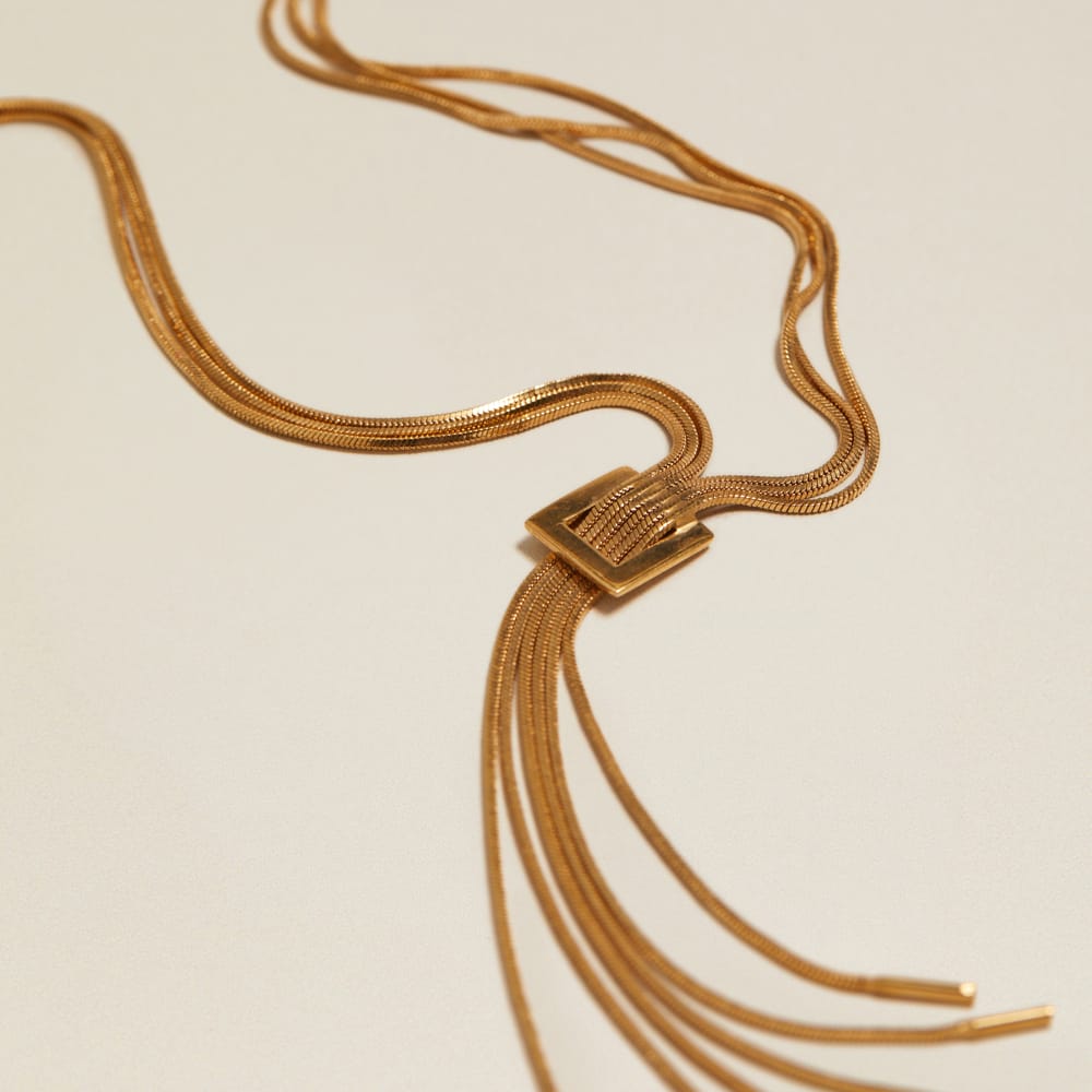 Lariat Necklace Vintage Fringe Lariat Necklace Orelia Jewellery