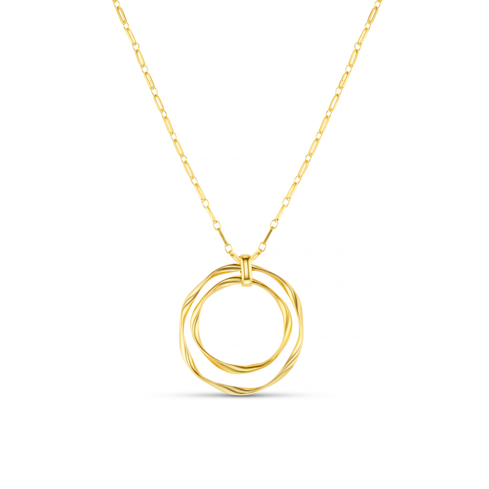 Long Necklace Statement Ribbon Interlocking Pendant Necklace Orelia Jewellery