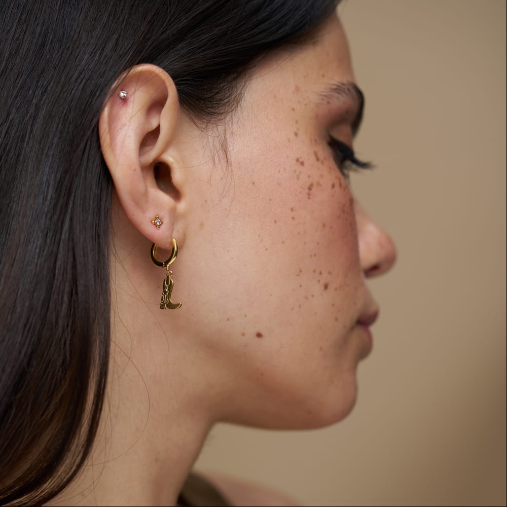 Micro Hoop Default Cowboy Boot Micro Hoop Earrings Orelia Jewellery