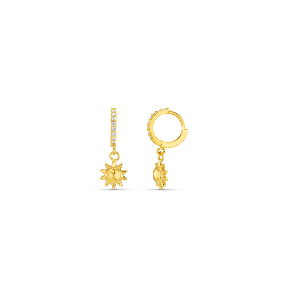 Micro Hoop Default Molten Sun Pavé Micro Hoop Earrings Orelia Jewellery