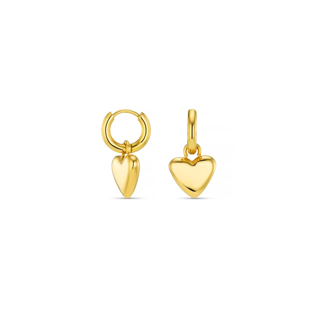 Micro Hoop LUXE Heart Charm Micro Hoop Earrings Orelia Jewellery