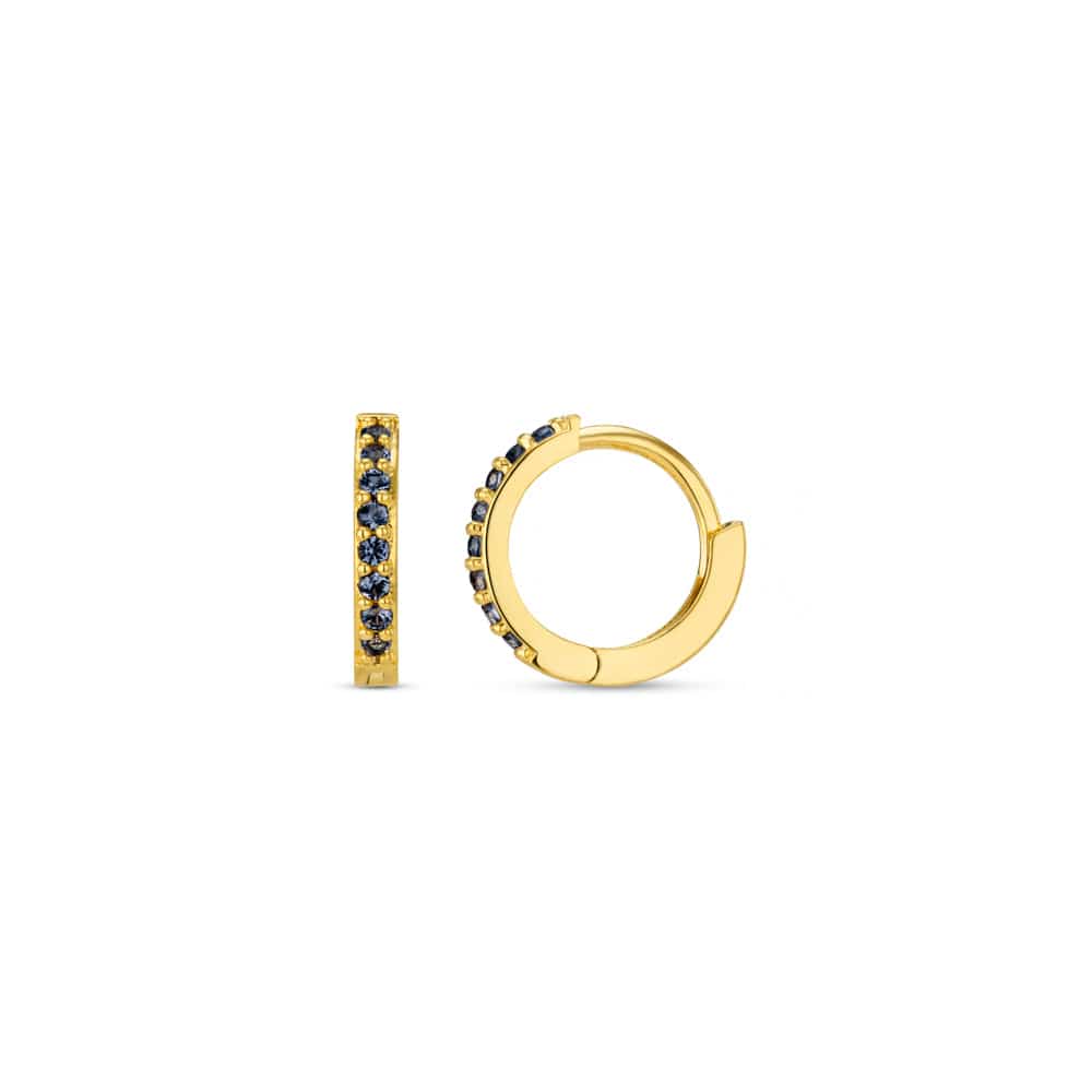 Micro Hoop ONE Blue Mini Micro Pavé Hoop Earrings Orelia Jewellery