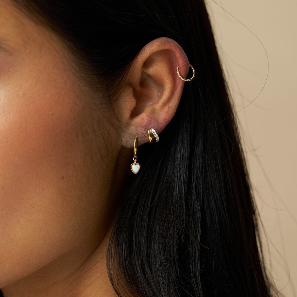 Micro Hoop ONE Mini Pavé Illusion Micro Huggie Hoop Earrings Orelia Jewellery