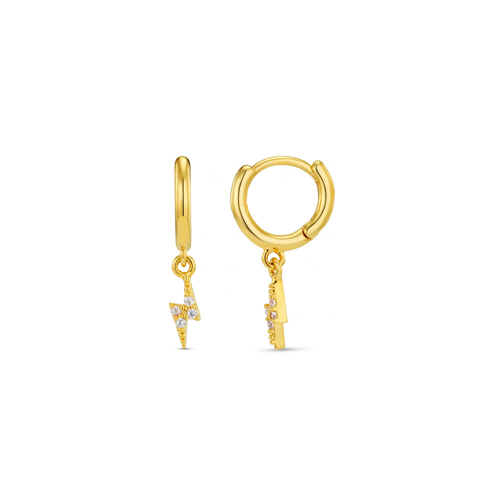 Micro Hoop ONE Pavé Lightning Mini Micro Hoop Earrings Orelia Jewellery