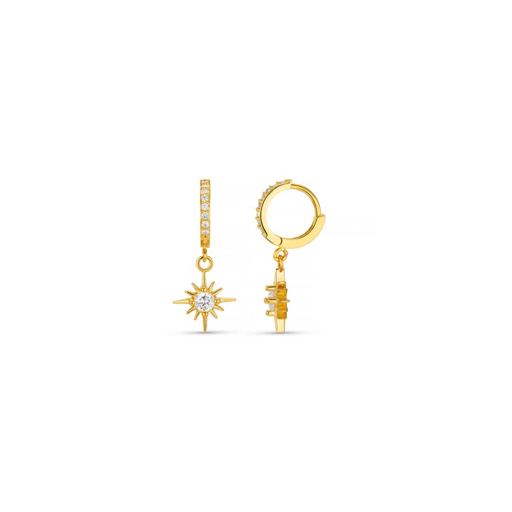Micro Hoop Pavé Starburst Micro Hoop Earrings Orelia Jewellery