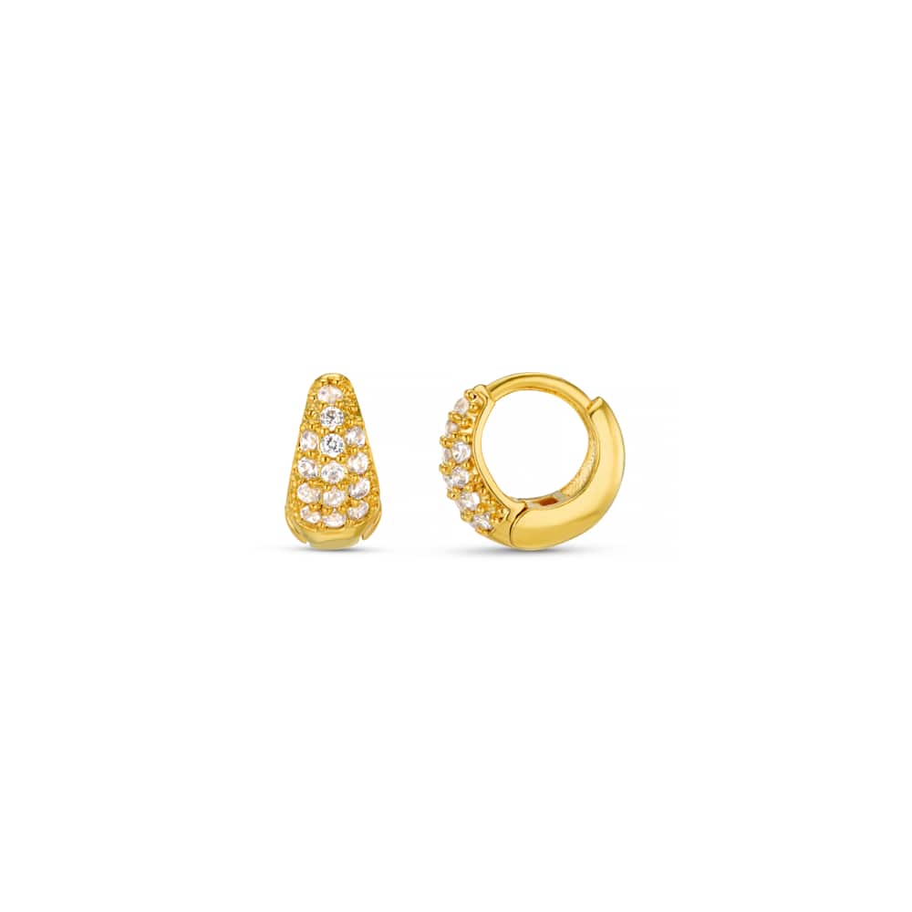 Micro Hoop Pavé Tiny Tapered Hoop Earrings Orelia Jewellery