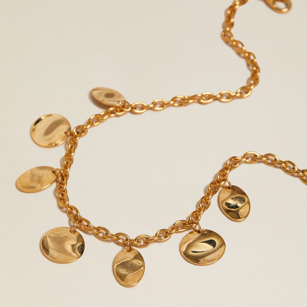 Mid-Length Necklace Default Vintage Molten Coin Charm Necklace Orelia Jewellery