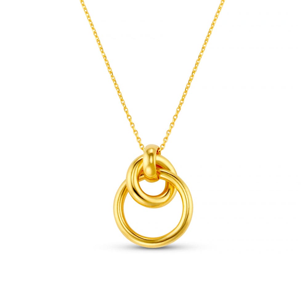 Mid-Length Necklace ONE Interlocking Open Circle Necklace Orelia Jewellery