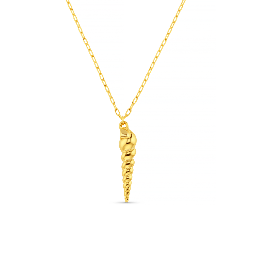 Mid - length Necklace Spiral Shell Charm Necklace Orelia Jewellery