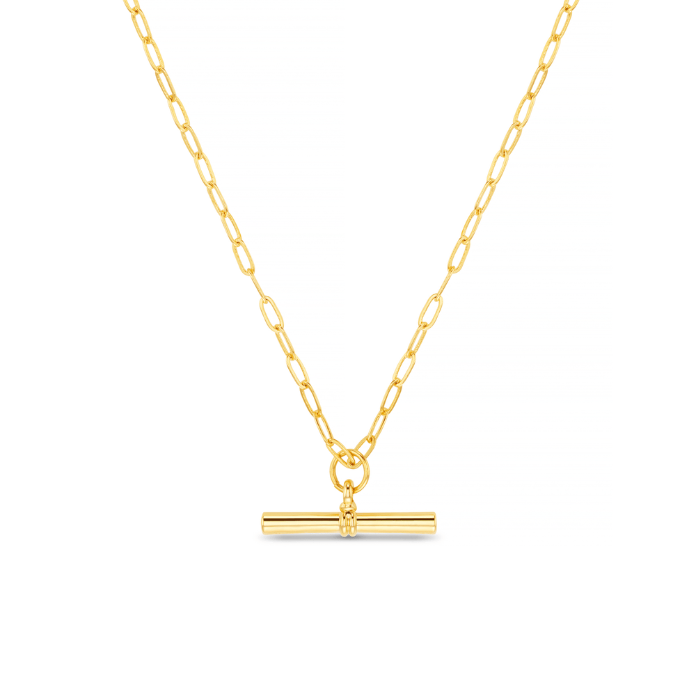 Mid Length Necklaces Chunky T-Bar Mid Length Necklace Orelia Jewellery