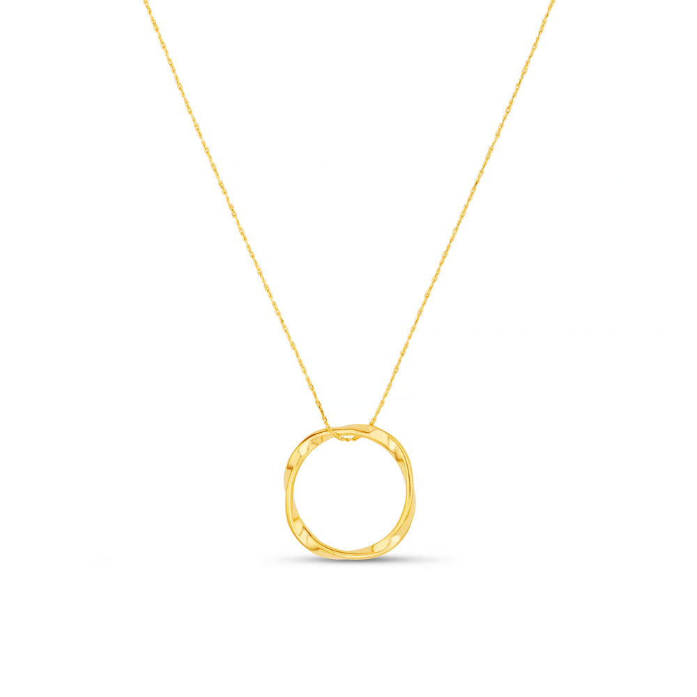 Mid Length Necklaces Open Circle Mid Length Necklace - Gold Orelia Jewellery