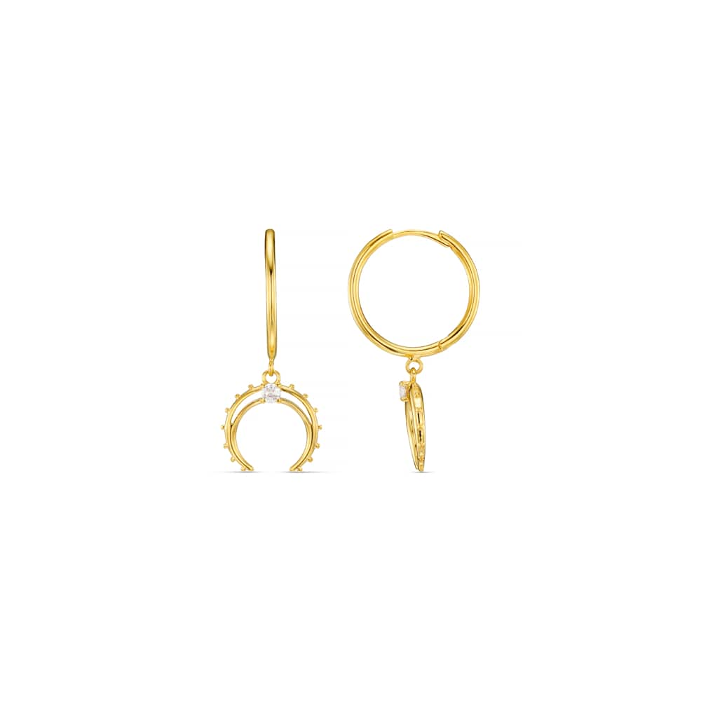 Mid-Size Hoop Default Desert Moon Horseshoe Hoop Earrings Orelia Jewellery