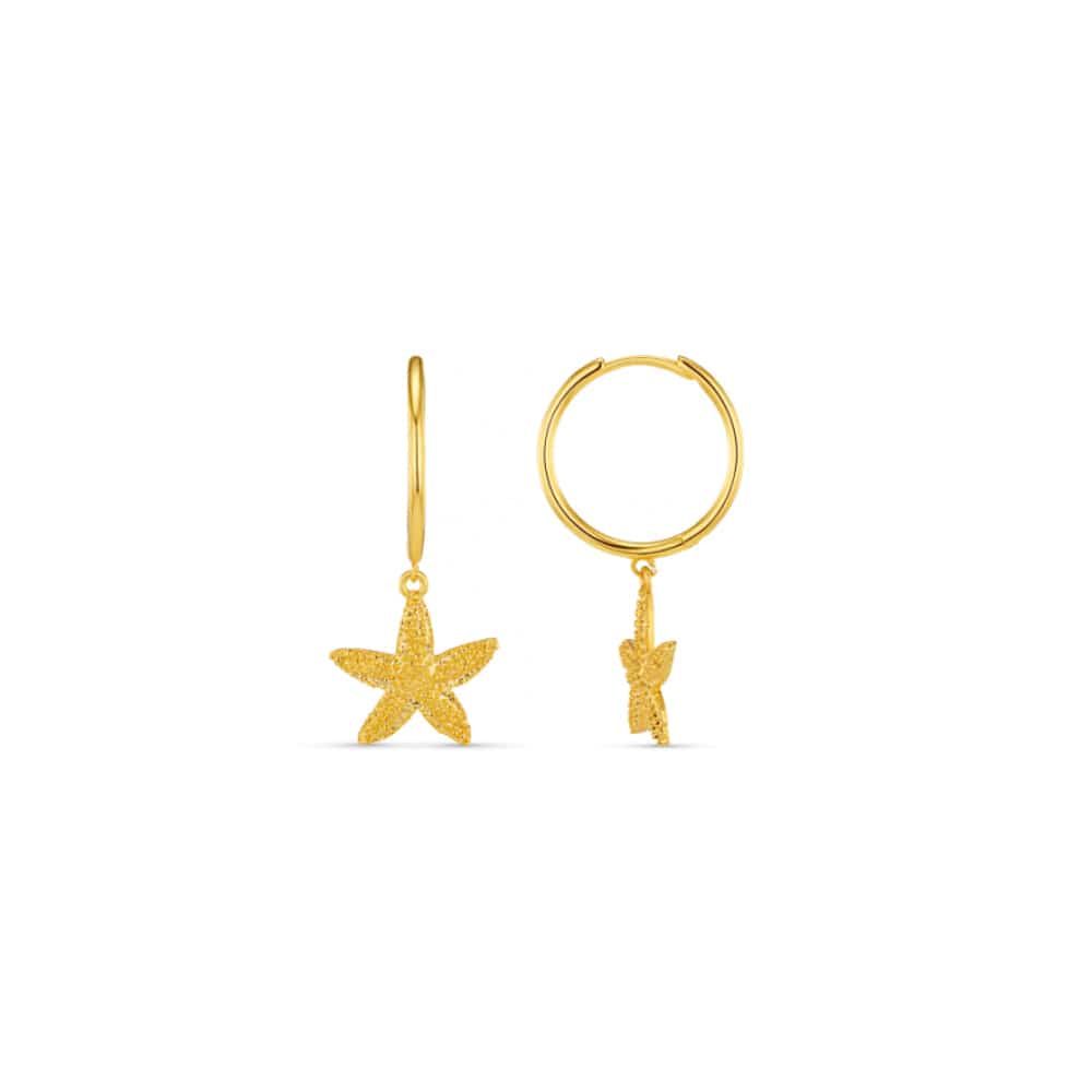 Mid-Size Hoop Default Starfish Drop Mid-Size Hoop Earrings Orelia Jewellery