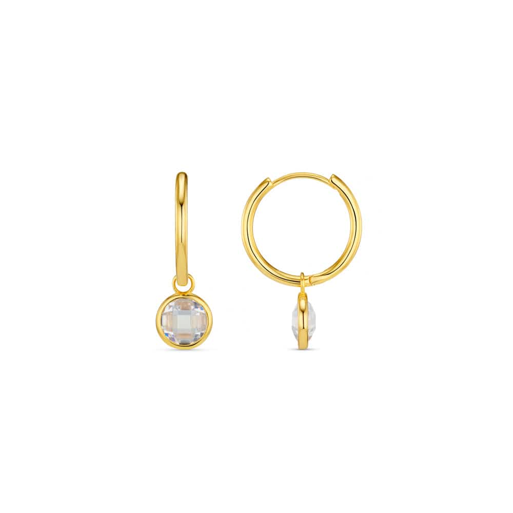 Mid-Size Hoop ONE Crystal Drop Mid-Size Hoop Earrings Orelia Jewellery