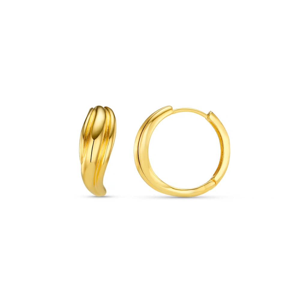 Mid-Size Hoop ONE Mid-Size Twist Hoop Earrings Orelia Jewellery